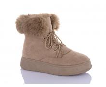 ботинки женские QQ Shoes, модель JP29 beige зима