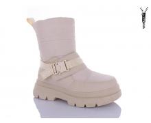 дутики женские QQ Shoes, модель JP27 beige зима