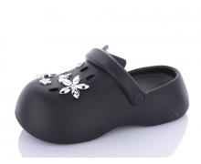 Кроксы женские QQ Shoes, модель QQ49 black лето