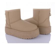 угги женский QQ Shoes, модель AB029 khaki зима