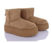 угги женский QQ Shoes, модель AB030 camel зима