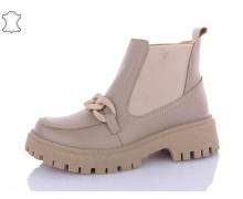 Ботинки женские QQ Shoes, модель 205 beige зима