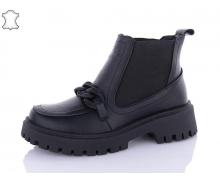 Ботинки женские QQ Shoes, модель 205 black зима