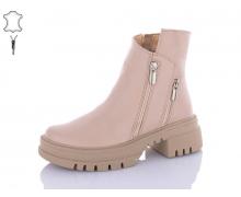 Ботинки женские QQ Shoes, модель 206 beige зима