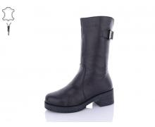 Ботинки женские QQ Shoes, модель 628 black зима