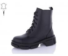 Ботинки женские QQ Shoes, модель 636-3 black зима