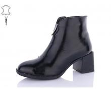 Ботинки женские QQ Shoes, модель 641-1 лак-black зима