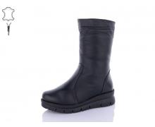 Ботинки женские QQ Shoes, модель 732 black зима