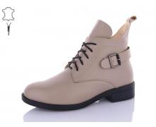 Ботинки женские QQ Shoes, модель 915 beige зима