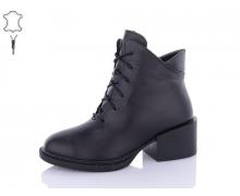 Ботинки женские QQ Shoes, модель 917 black зима