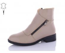 Ботинки женские QQ Shoes, модель 922 beige зима