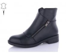 Ботинки женские QQ Shoes, модель 922 black зима