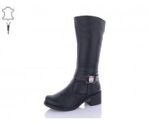 Сапоги женские QQ Shoes, модель 244 black зима