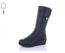 Сапоги женские QQ Shoes, модель 59 black зима