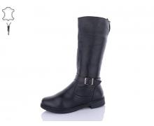 Сапоги женские QQ Shoes, модель 617 black зима