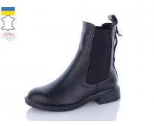 Ботинки женские QQ Shoes, модель 116 чорний зима