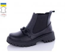 Ботинки женские QQ Shoes, модель 205 чорний зима