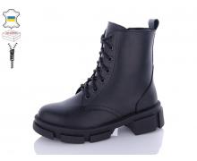 Ботинки женские QQ Shoes, модель 636 чорний зима