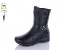 Ботинки женские QQ Shoes, модель 729 чорний зима