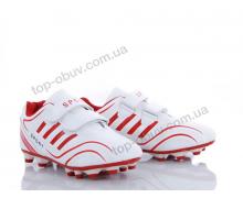 Футбольная обувь детская ObuvOk, модель C330-3 white-red демисезон