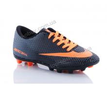 Футбольная обувь подросток M.M, модель N2 black-orange демисезон
