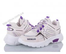 кроссовки женские Class-shoes, модель A190 beige-purple демисезон
