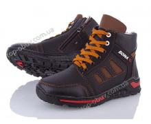ботинки подросток Paolla, модель Sunshine Д1 черный-рыжий зима