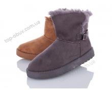 угги женский Class-shoes, модель U04 grey-camel mix зима