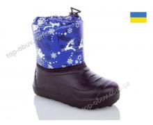 сапоги детские KH-shoes, модель CD дед мороз синий зима