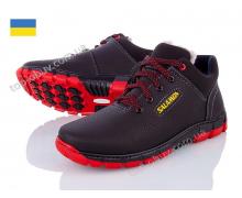 ботинки мужские Lvovbaza, модель Z4 черный-красный зима