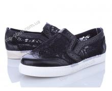 слипоны женские Summer shoes, модель E19 black лето