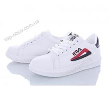 кроссовки женские Ok Shoes, модель 6603 white-black демисезон