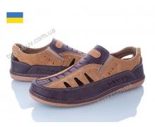туфли мужские Lvovbaza, модель Yulius 82 коричневый-бежевый лето