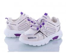 кроссовки женские Class-shoes, модель Bal 190 beige-purple демисезон