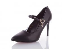 туфли женские FuGuiShan, модель 100 black демисезон
