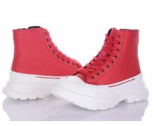 ботинки женские VIOLETA, модель 166-31 red-white демисезон