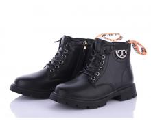 ботинки детские VIOLETA, модель Y106-7603 black-orange демисезон