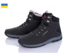 ботинки мужские Kindzer, модель A20 чорний-сірий зима