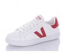 кеды женские Summer shoes, модель SL22-8 white-red демисезон