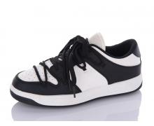 кроссовки женские QQ Shoes, модель BK75 black-white демисезон