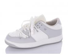 кроссовки женские QQ Shoes, модель BK75 white-grey демисезон
