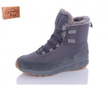 Ботинки женские restime, модель TWZ23236 grey зима