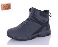 ботинки мужские restime, модель PMZ23508 grey-black зима