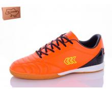 Футбольная обувь подросток restime, модель DWO23024 orange-black демисезон