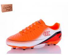 Футбольная обувь подросток restime, модель DWO23027-2 orange-black демисезон