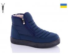 ботинки женские QQ Shoes, модель 808 blue зима