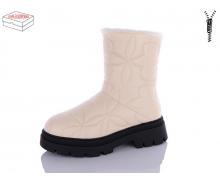 ботинки женские QQ Shoes, модель A7-1 beige зима