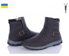 ботинки мужские Kindzer, модель Kluchkovskiy A36 чорний зима