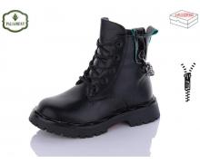 ботинки детские ObuvOk, модель 2101B black/green зима