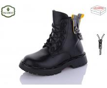 ботинки детские ObuvOk, модель 2101B black/yellow зима